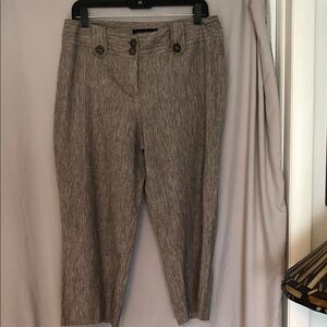 Sharagano Taupe Cropped Trousers